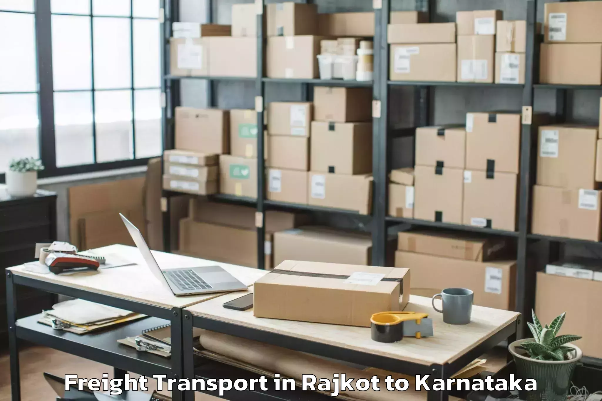 Hassle-Free Rajkot to Bhadravati Freight Transport